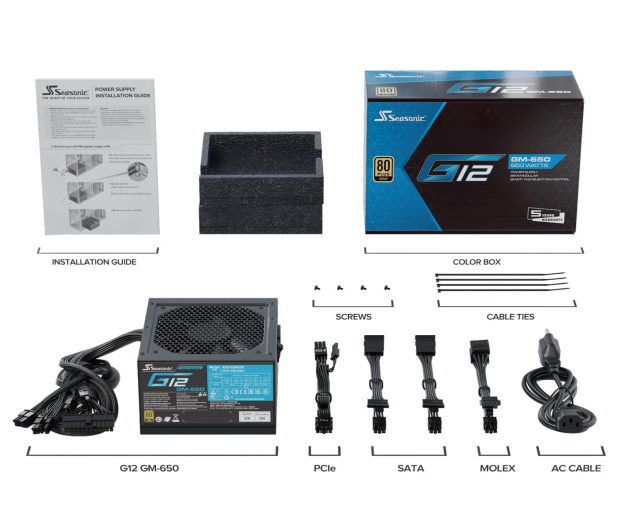 Seasonic G12 GM 650W 80 Plus Gold - 1060374 - zdjęcie 5